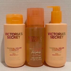 VS NEW Tropical Melon Starfruit Lotion, Hair & Body Mist & Body Wash